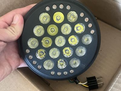 MoonsMC Round LED Motorcycle Headlight Assembly