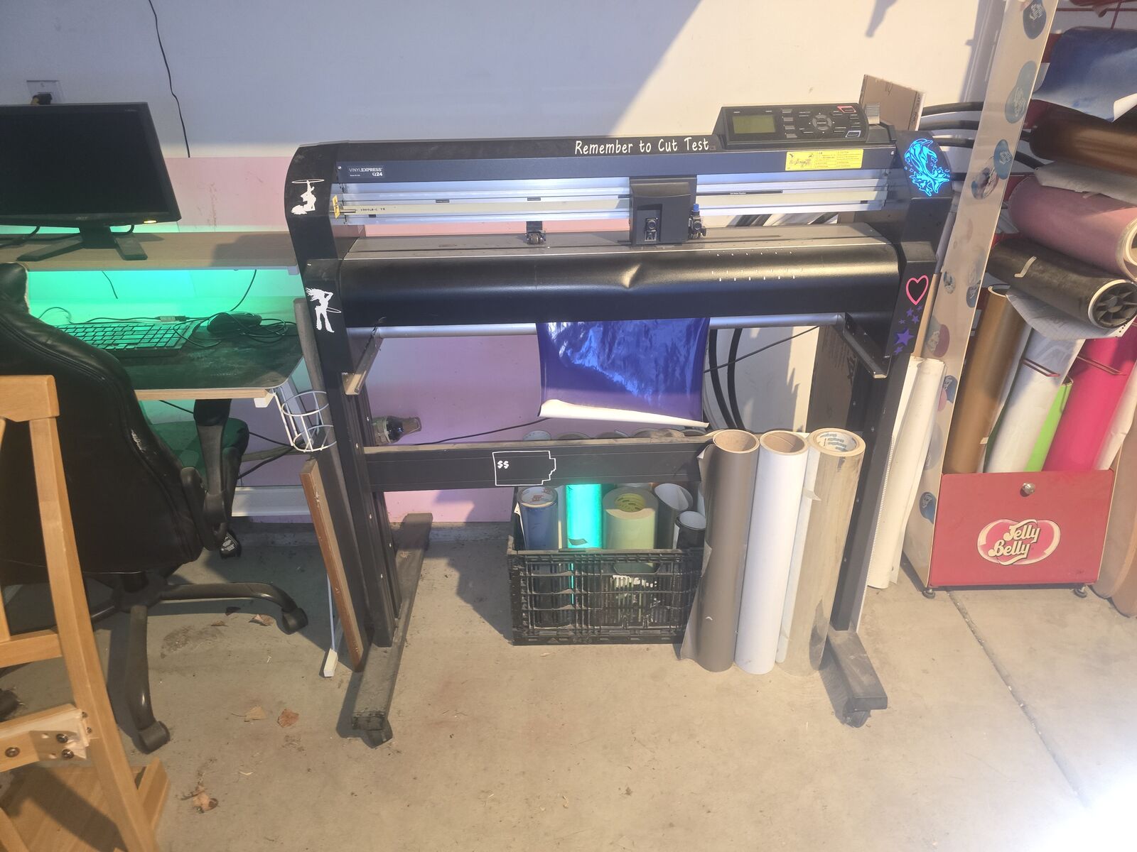 VinylExpress Q24 Model VE-Q24 Vinyl Cutter Machine with Vinyl and Software