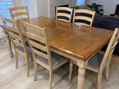 Wooden Dining Table and 6 Chairs