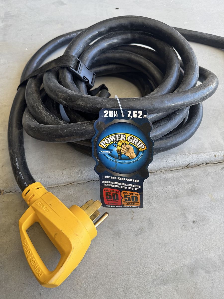 50 Amp RV Power Cord – 25 ft Camco Power Grip