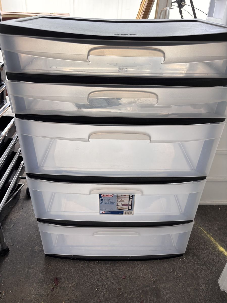 Sterilite 5-Drawer Wide Storage Drawers 