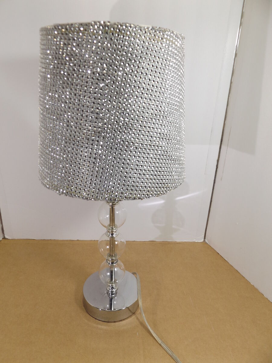 Lamp Ball Sphere Silver 18" Inches Tall
