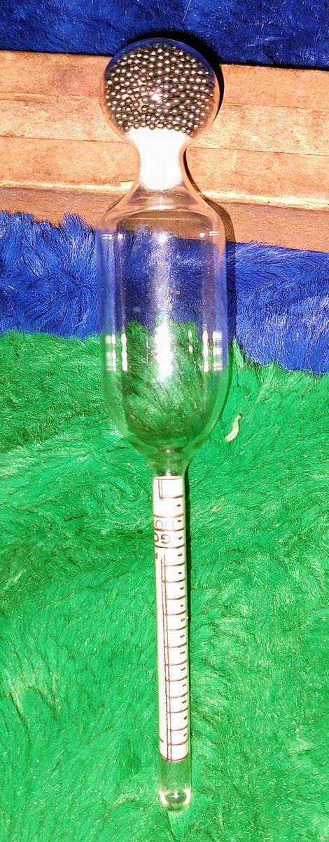 Vintage Glass Hydrometer with Weighted Base - Excellent Condition