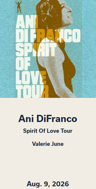 Ani DiFranco Red Butte Concert, Terrace Tickets