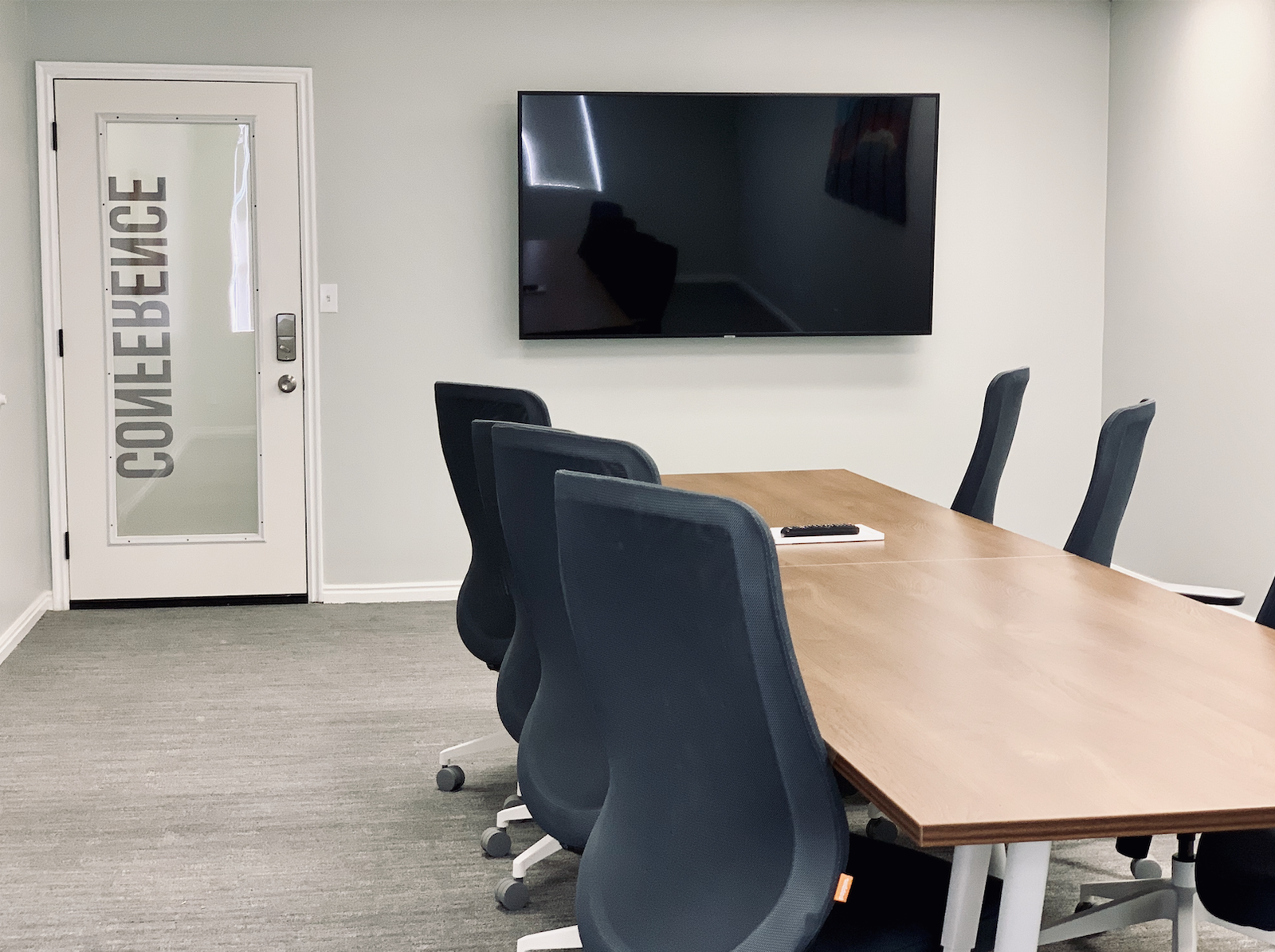 Newly remodeled office space with kitchen and conference room