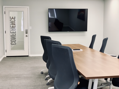 Newly remodeled office space with kitchen and conference room