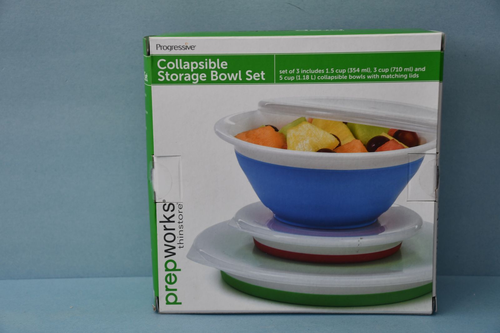 3 NIB COLLAPSIBLE BOWLS with LIDS ~ 1.5,3 & 5 CUP ~ ALL FOR $5