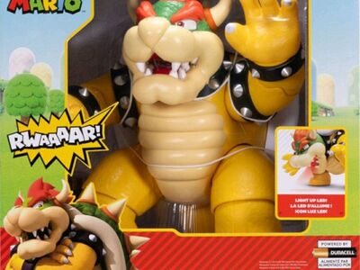 BIG BAD BOWSER SUPER MARIO LARGE 12" LIGHT UP LED