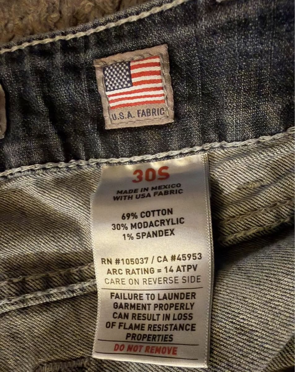 Ariat FR Flame Resistant Mid Rise Boot Cut Denim Jeans Size 30S