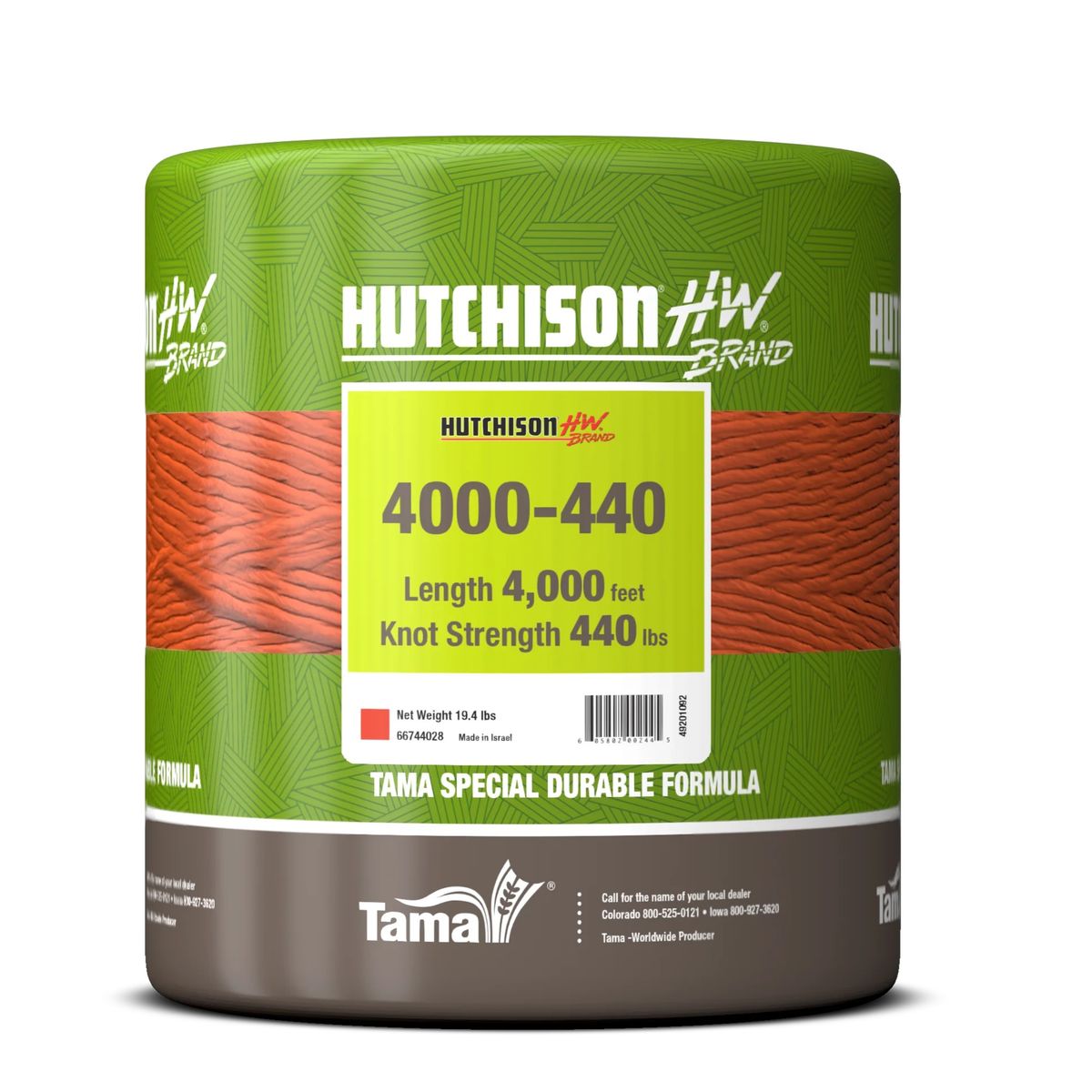 Hutchison HW/Tama 4000-440 Baler Twine - 4000 ft, 440 lbs Knot Strength