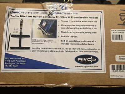 Rivco HD007-TG-20 Trailer Hitch for Harley Davidson Tri-Glide & Freewheeler