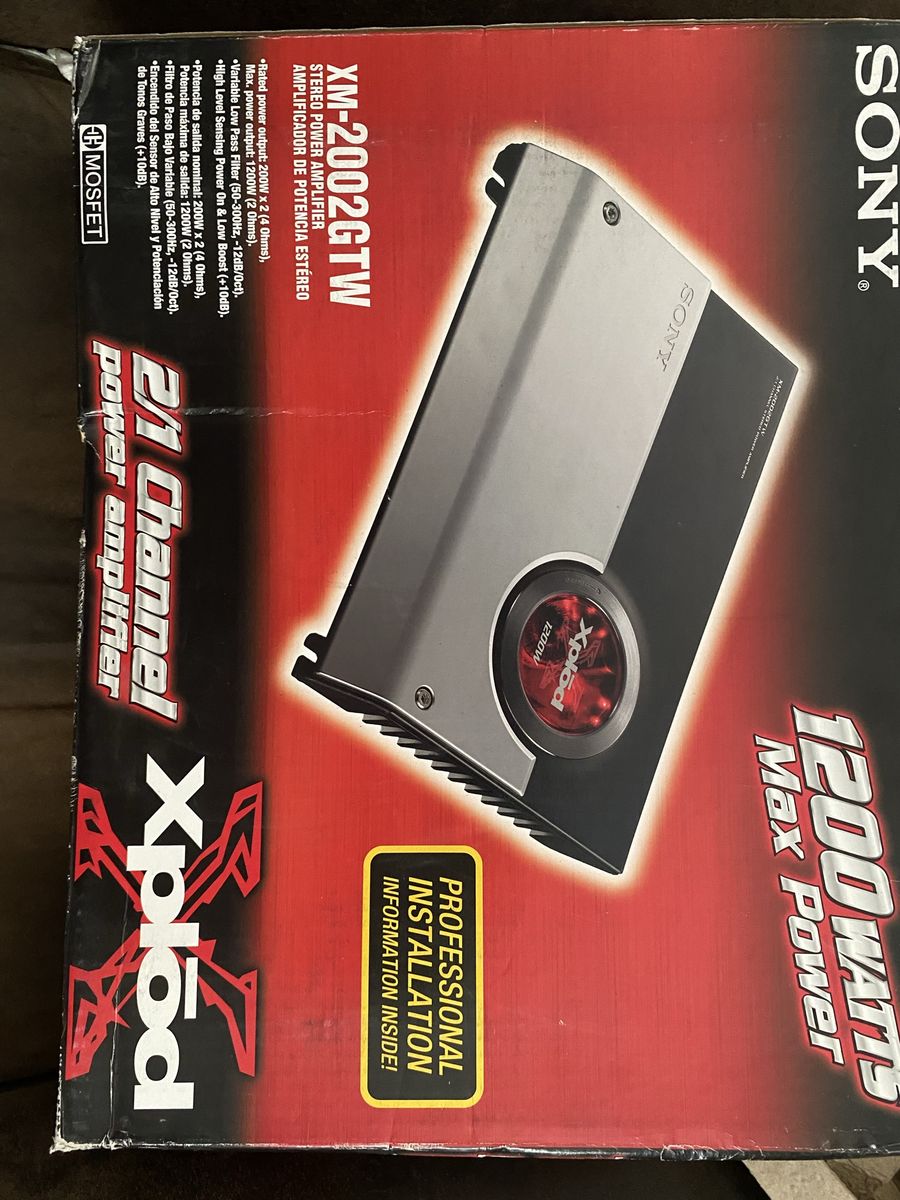 Sony XM-2002GTW Xplod 2/1 Channel 1200W Max Power Amplifier & DB Drive 200X2 Amp