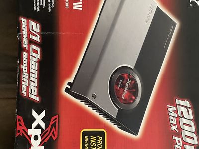 Sony XM-2002GTW Xplod 2/1 Channel 1200W Max Power Amplifier & DB Drive 200X2 Amp