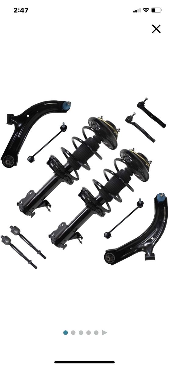 Detroit Axle Front Struts Assembly & Control Arms 10pc Set for Nissan Cube Versa 2007 al 2012 $170 o mejor oferta