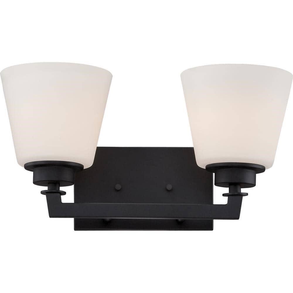 15.38 in. Nora 2-Light Bronze Vanity Light