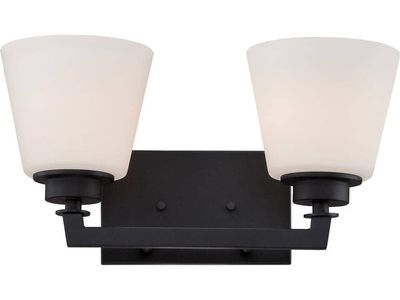 15.38 in. Nora 2-Light Bronze Vanity Light