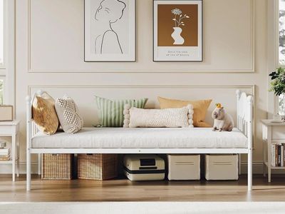 GARVEE White Metal Daybed Frame - New in Box