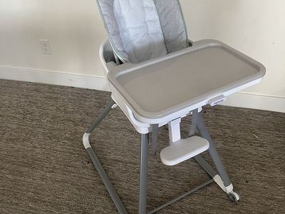 Ingenuity Baby High Chair Grey and White with Removable Tray