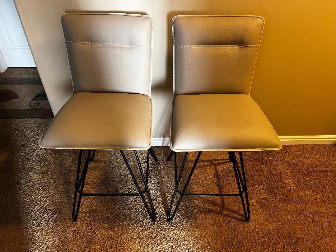 Demi Taupe Metal 24" Counter Height Stool