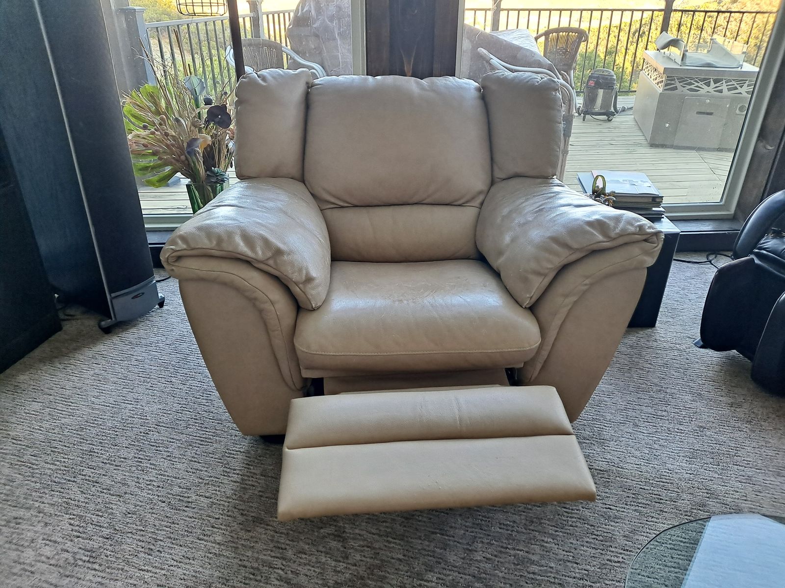 Leather Chair by Natuzzi, full reclining chair