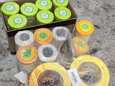 Assorted masking tape/paper