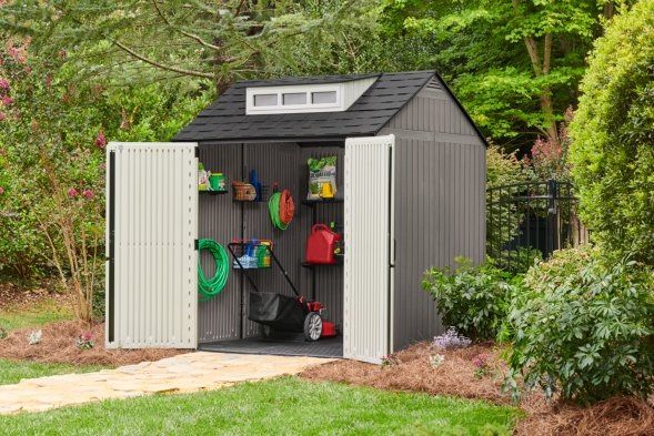 New Rubbermaid 7x7 Storage Shed - Heavy Duty Weather-Resistant Outdoor Storage