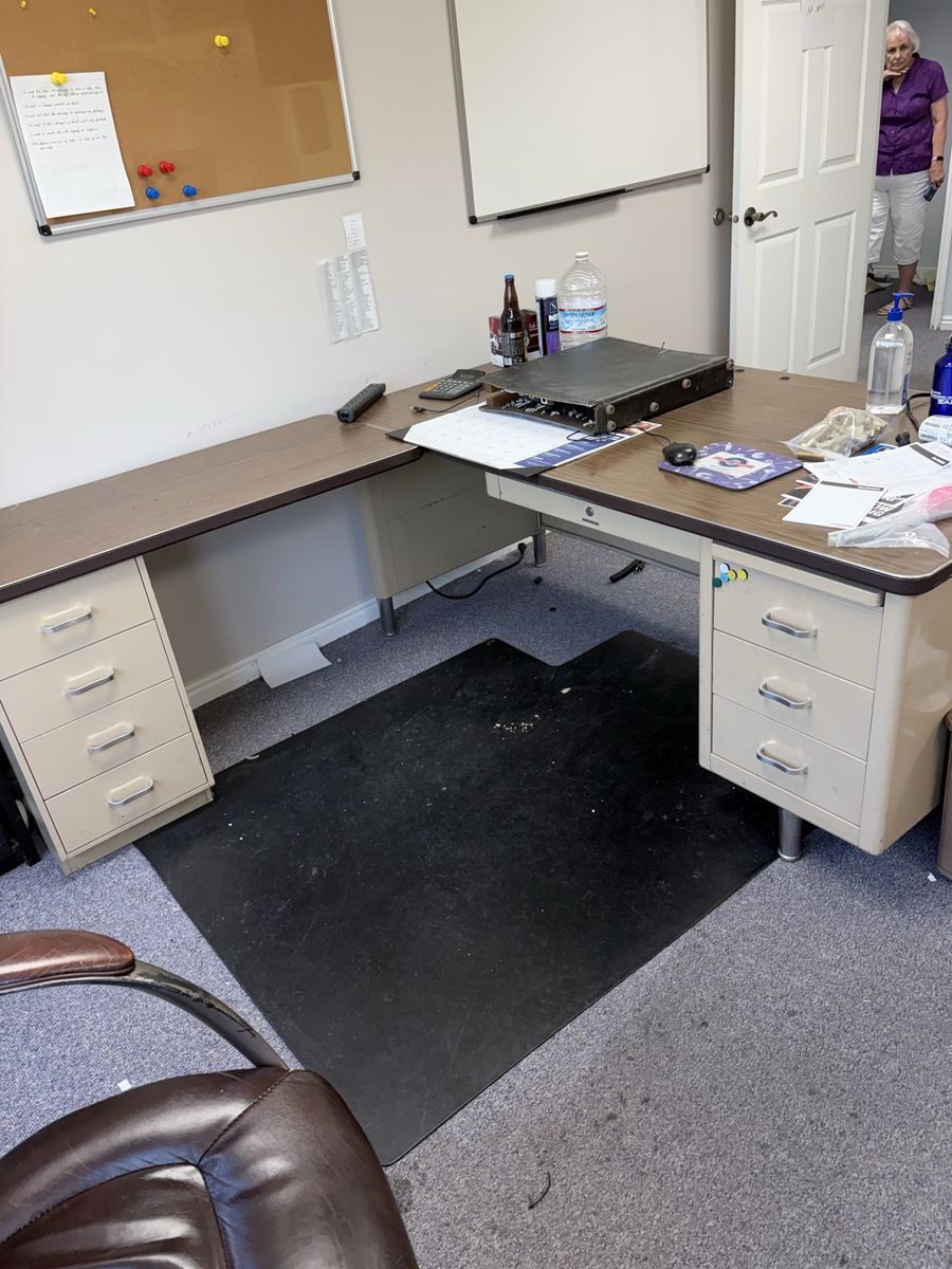 Used Office Desks - Metal and Wood Grain Laminate Desktops, Variety of Styles