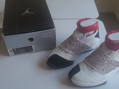 Nike Air Jordan XX 20 Retro Laser White Varsity Red Black Size 10.5