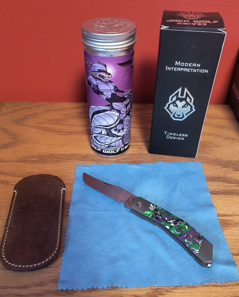 Jack Wolf Knives Mini Cyborg Kaotic Resin S90V