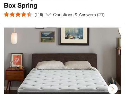 Beautyrest Silver BRS900 King Plush Pillow Top Mattress w/ 6in Box Spring - 14.75in Thick