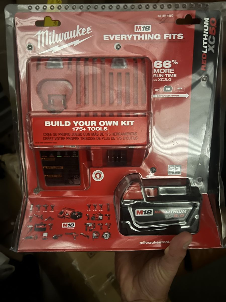 Milwaukee M18 XC5.0 Battery + Charger Starter Kit – Brand New