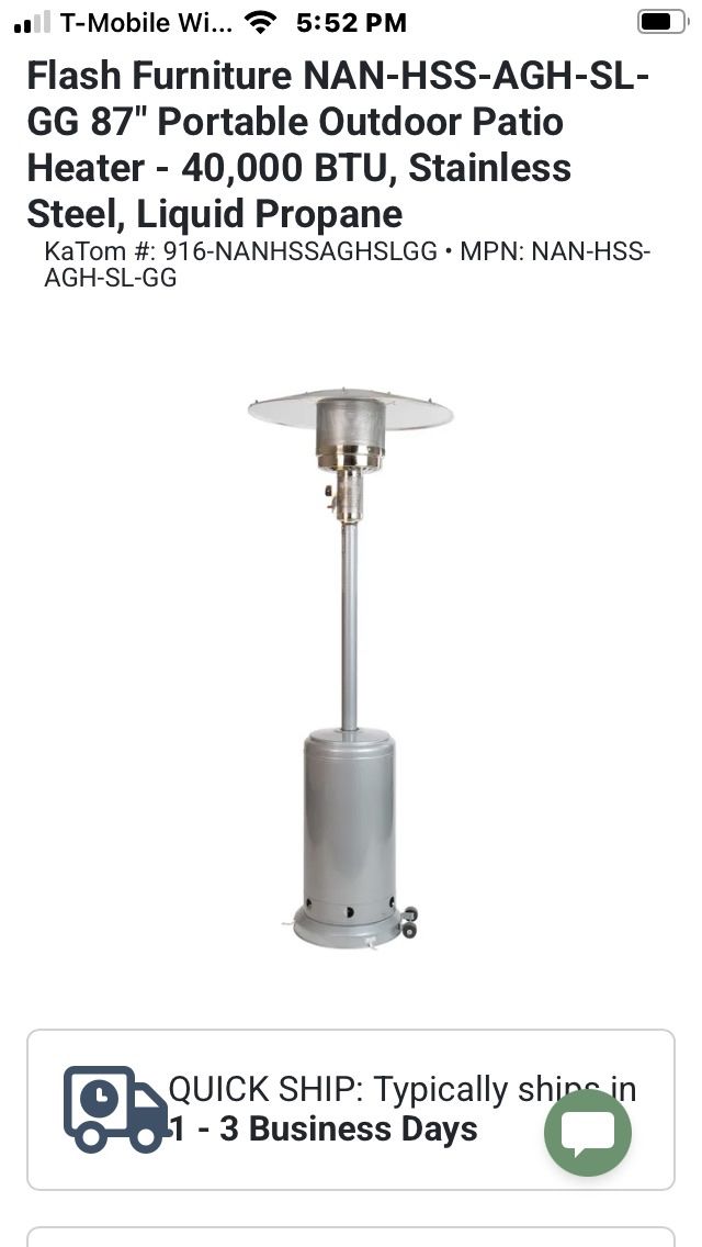 Gas- Fired Outdoor Infrared Patio Heater 