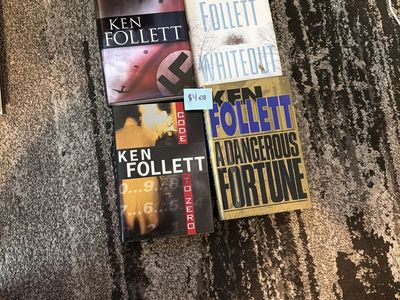 Ken Follett Novel Collection: Jackdaws, Whiteout, A Dangerous Fortune, Code to Zero (4 Books)