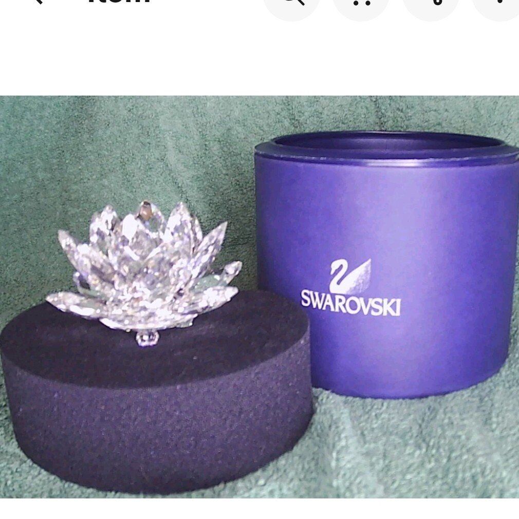 2003 SWAROVSKI Silver Crystal Water Lily Candlehol