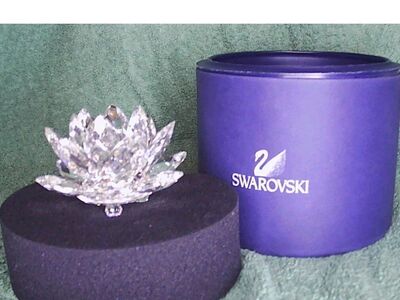 2003 SWAROVSKI Silver Crystal Water Lily Candlehol