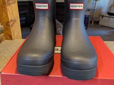 Hunter Play Short Boots Women's Black Rain Boots Size 11 Original Box