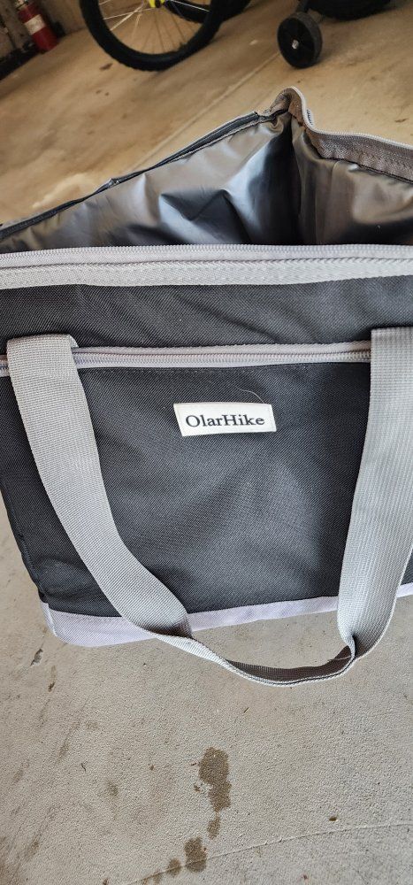 OlarHike/Sporter Insulated Cooler Bag & Backpack - Black & Grey, Multiple Pockets, Versatile Carry