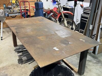 48 X 94 X 32 X 5/16 Welding Table