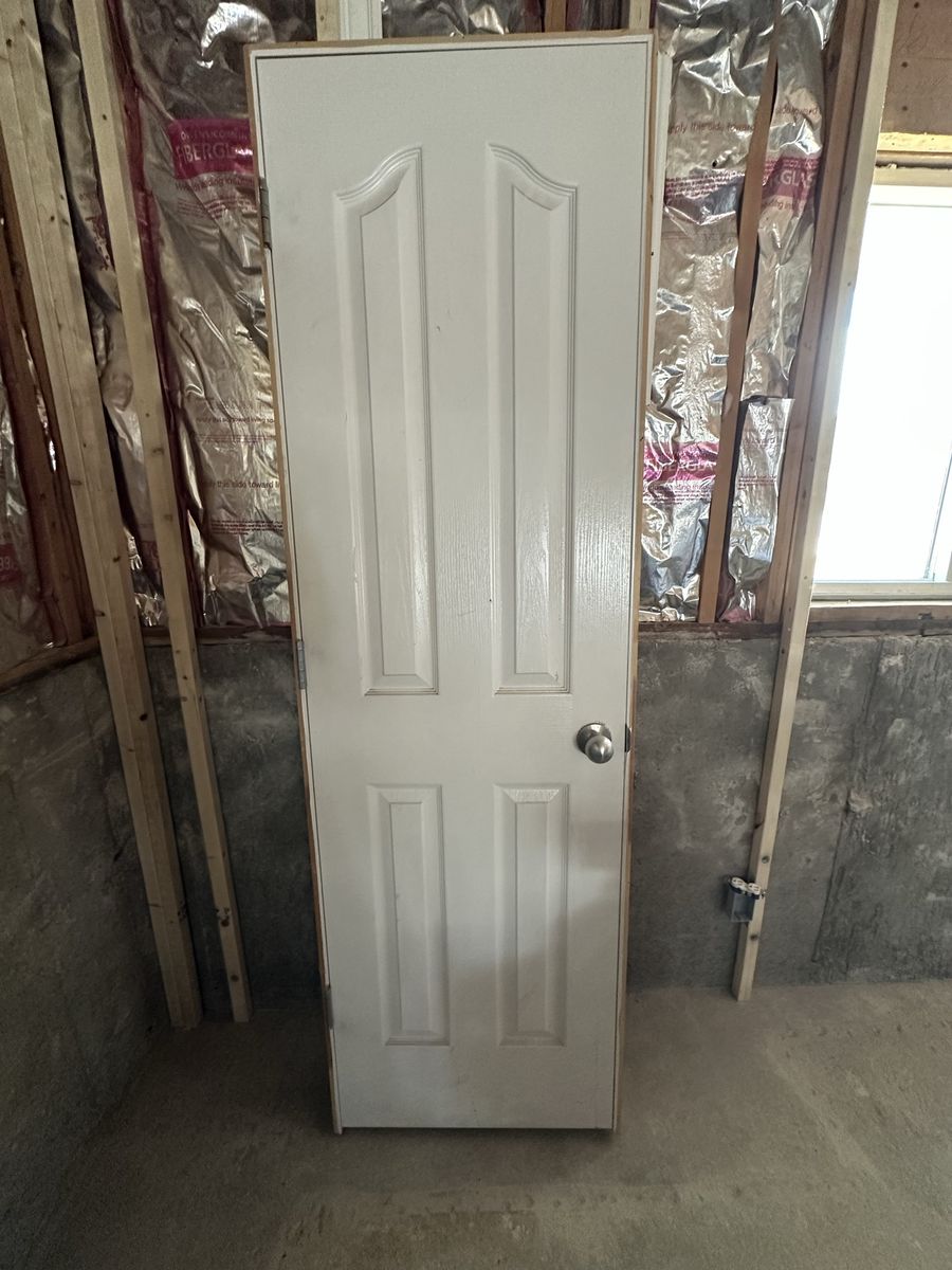 4 panel door with frame and hardware(complete)