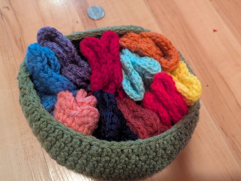 Crochet Coasters With Crochet Basket