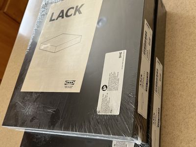 Black wall shelves