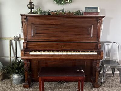 Antique Upright Grand Piano