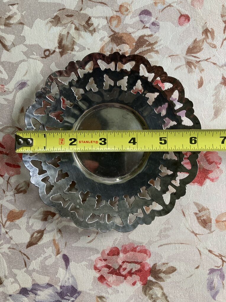 Silver Plated Butterfly Platter Dish