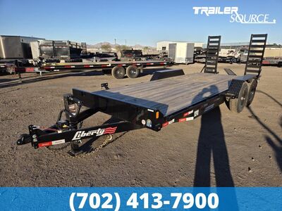 7x20 Liberty LE Channel Equipment Trailer - 14K GVWR Removable Fenders, Stand Up Ramps