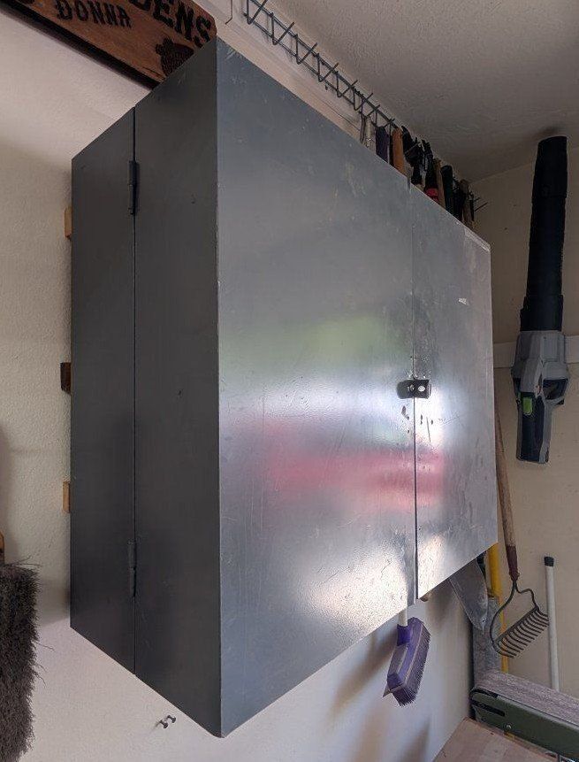 Gray Metal Wall-Mounted Storage cabinet