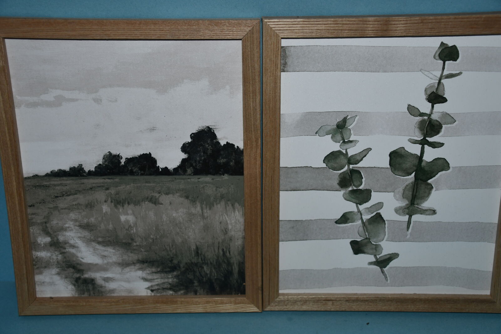 2 HOBBY HOBBY PICTURES ~ NEUTRAL TONES ~ 12" x 10" ~ WOOD FRAMES ~ BOTH FOR $5!