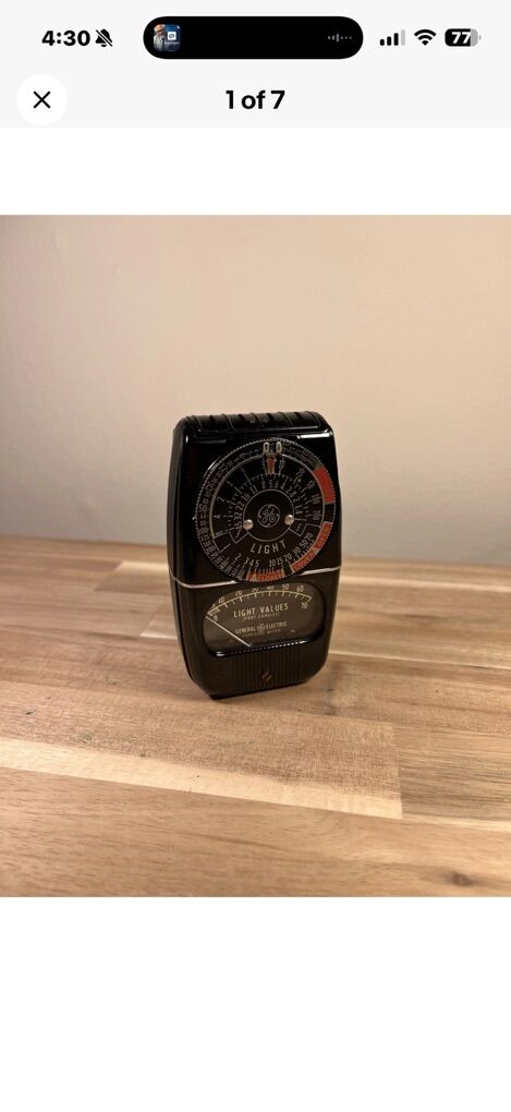 Vintage GE Light Exposure Meter Model 8DW58Y41