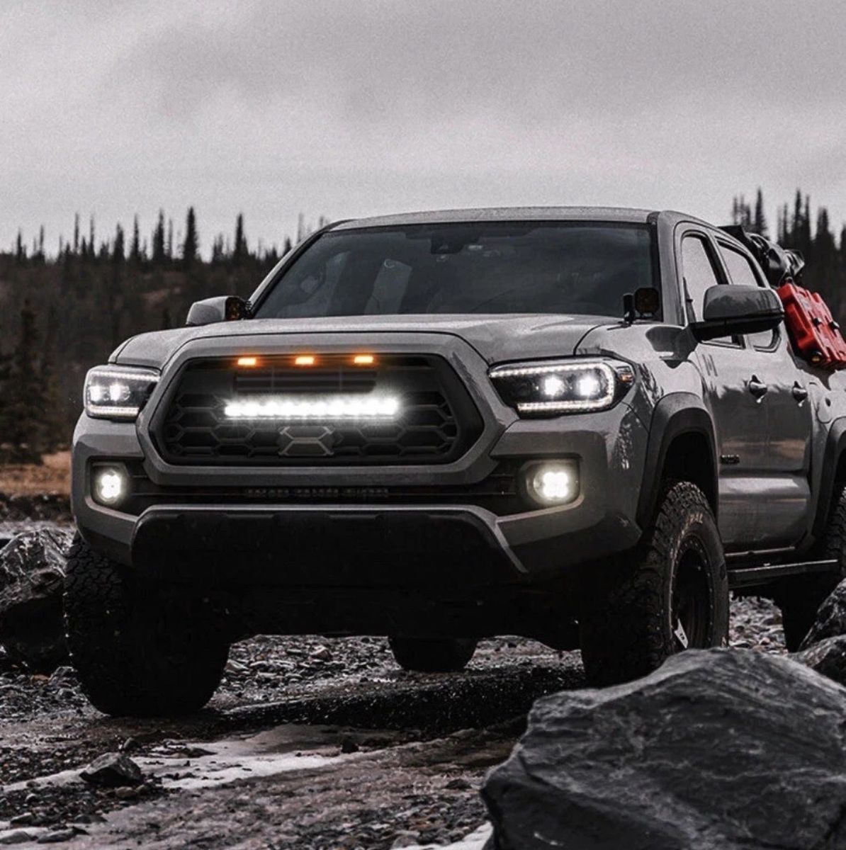 TRD Pro Grille With LED Light Bar For 2016-2023 Toyota Tacoma - AfterMarket