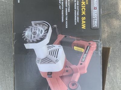 Chicago Electric 3-3/8" Blade Toe-Kick Saw - Underlayment & Subfloor Cutting Tool Item 62420
