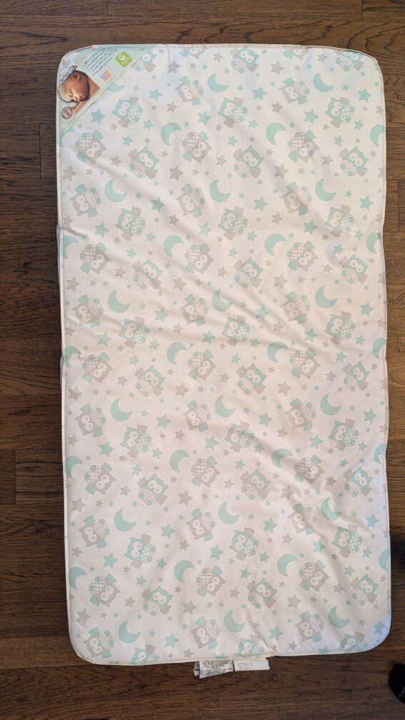 Crib/toddler bed mattress, pad, & waterproof cover